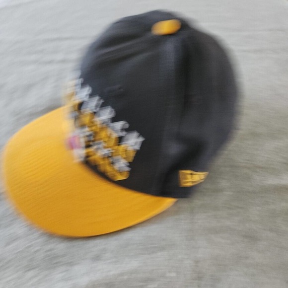 Grey & Yellow Pittsburgh Steelers Logo Trucker New Era 9 fifty Hat Snapback - Picture 3 of 5